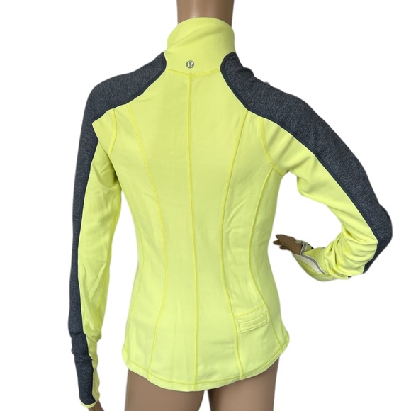LULULEMON Reversible! Women's U-Turn Yellow & Gray Pullover Running Jacket - Picture 3 of 12